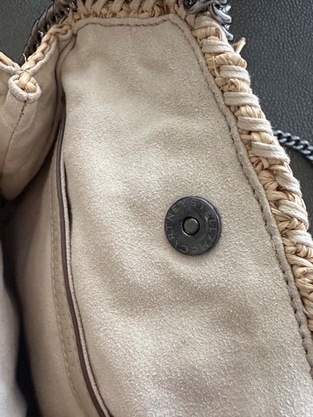 Stella McCartney Natural Raffia with Silver Chain Trim Stella McCartney - Picture 6 of 6